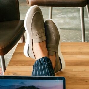 Wolf & Shepard Mens Crossover Loafers‎ Tan Brown 7